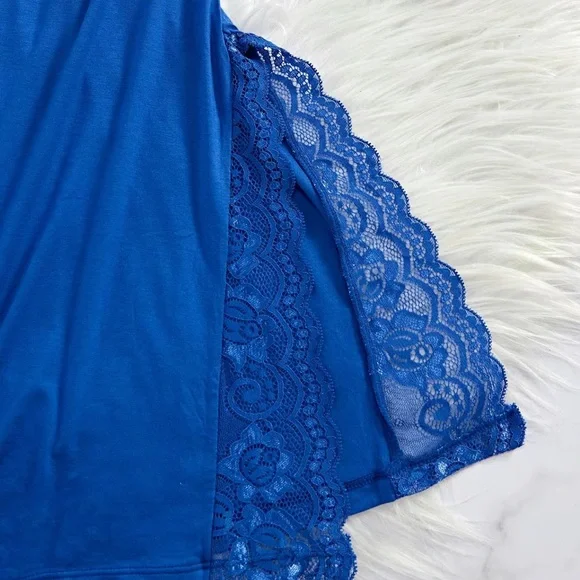 Blue Lace Night Gown - Picture 3 of 6